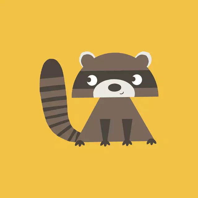 Kissen frecher Waschbär