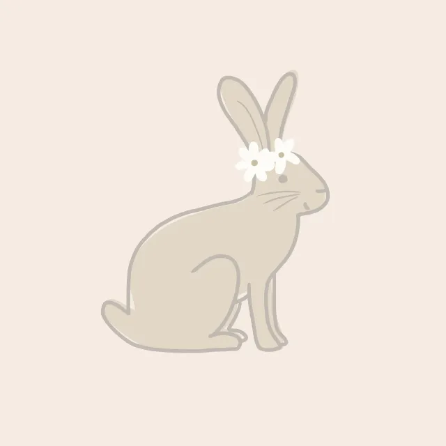 Kissen Hase Power Flower Linie