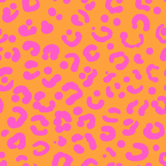 Bettwäsche Leomuster pink orange
