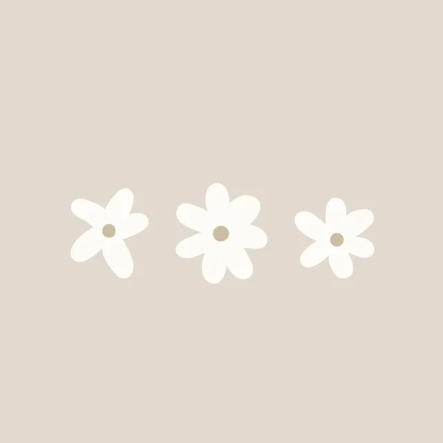 Kissen Blume beige
