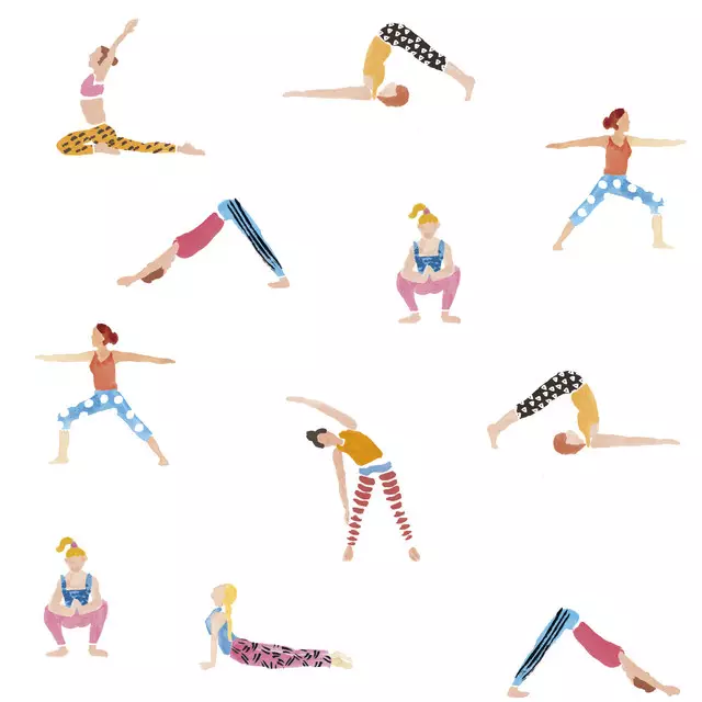 Kissen Yoga People