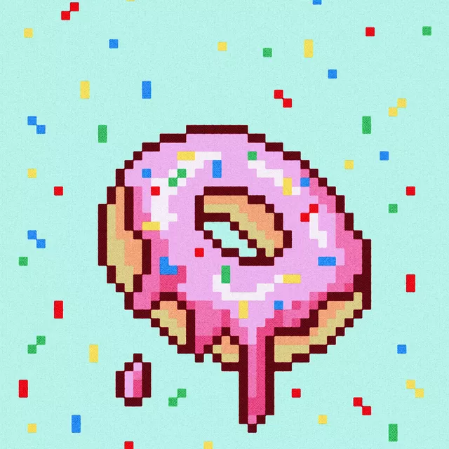 Kissen Pixel Donut