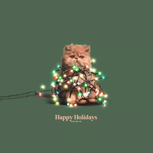Tischset Happy Holidays From The Cat