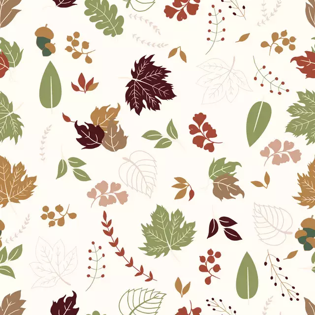 Bodenkissen Autumn Leaves Light Background