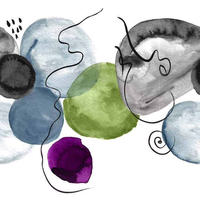 Bodenkissen Abstrakt watercolor