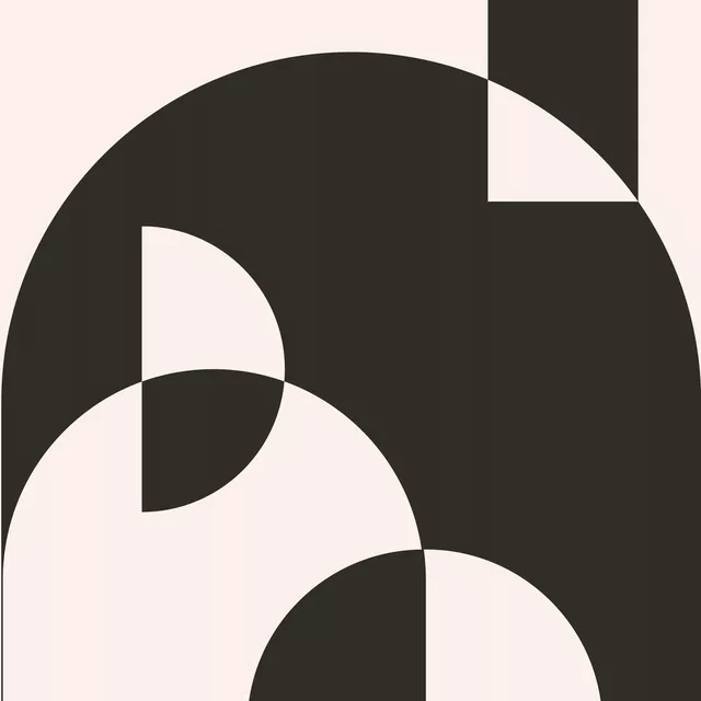 Tischset Geomeform 04 Black&White