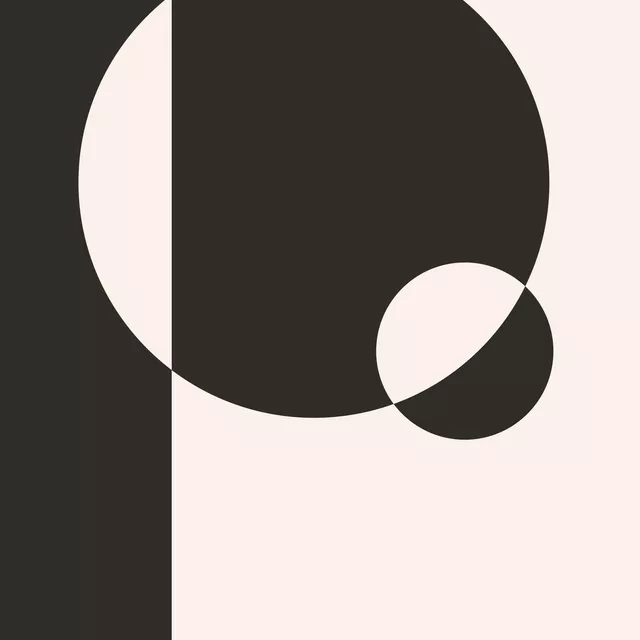 Tischset Geomeform 07 Black&White