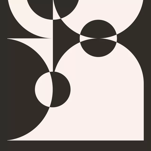 Tischset Geomeform 10 black and white