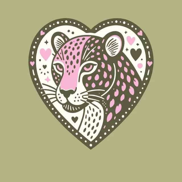 Sitzkissen SAFARI Leopard Herz 1