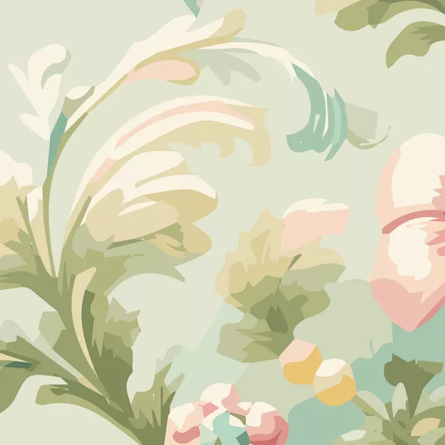 Kissen Botanischer Barock Blätter 1