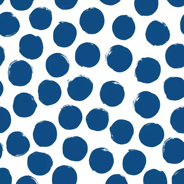 Polka Dots 5 Blau Punkte