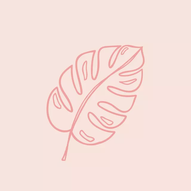 Kissen Monstera Wendekissen Rosa