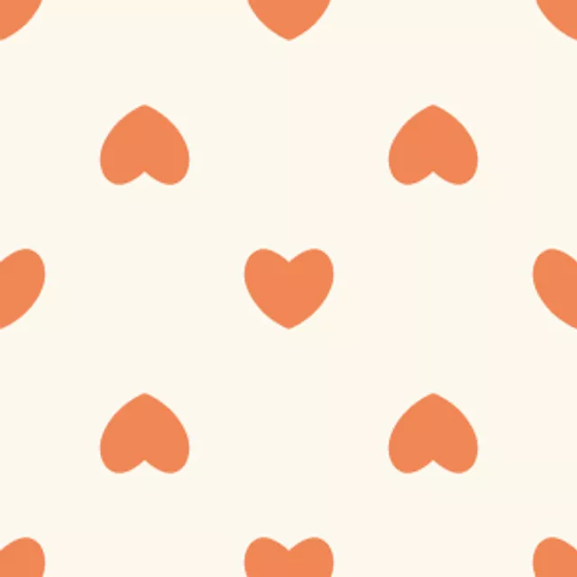 Herzen Muster beige rot