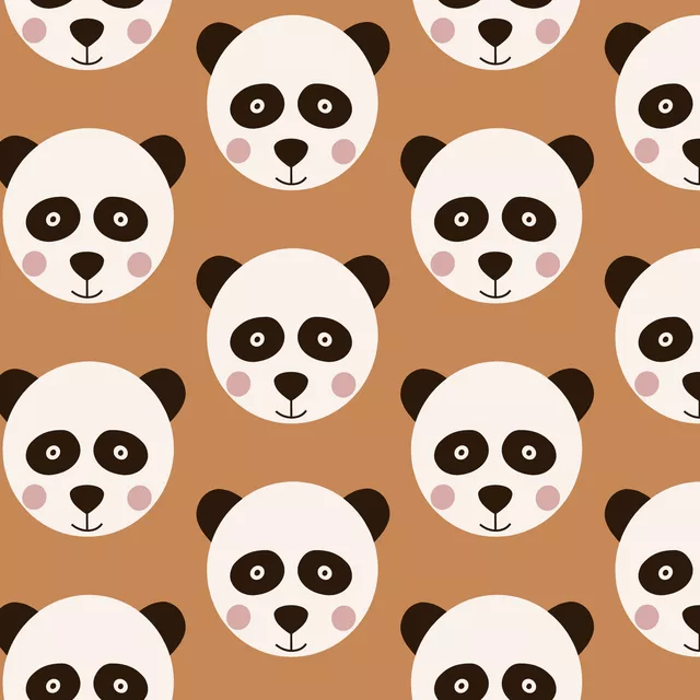 Panda braun Muster Wendekissen