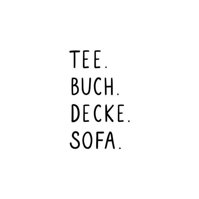 Kissen Tee Spruch Schwarzweiß
