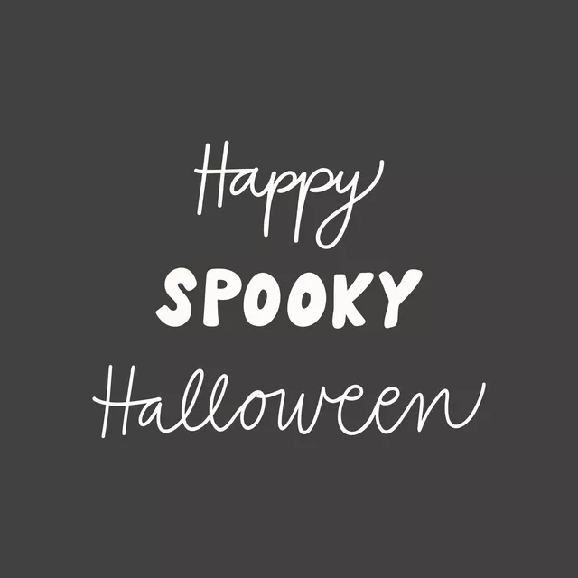 Dekovorhang Happy Spooky Halloween dunkel