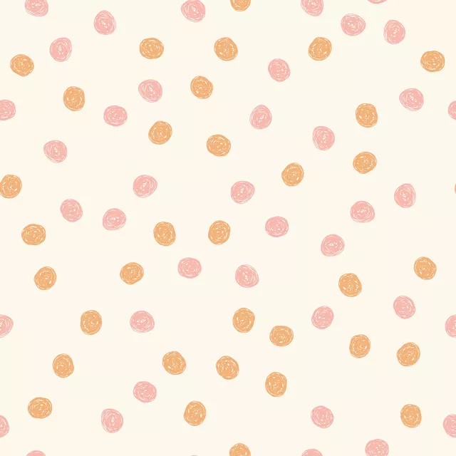 Tischdecke Punkte beige rosa gelb