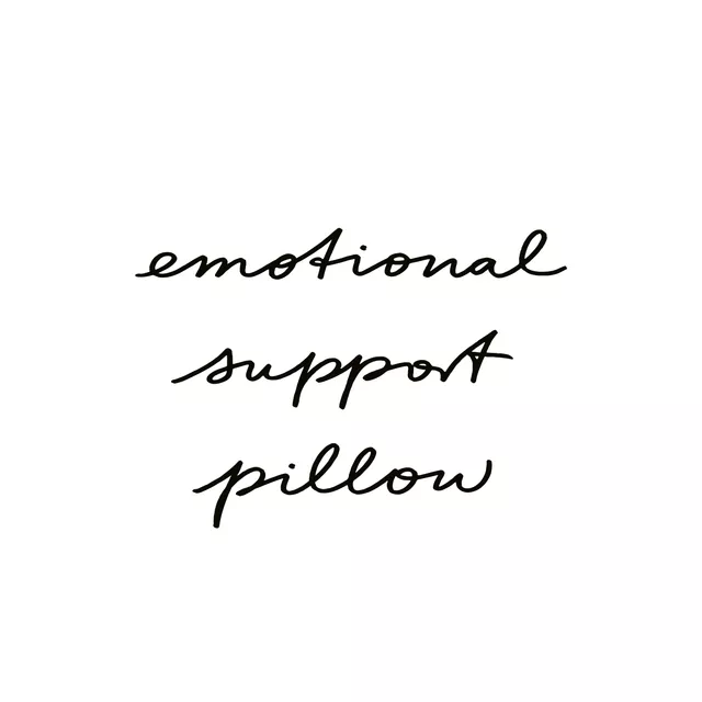 Kissen Emotional Support schwarzweiß