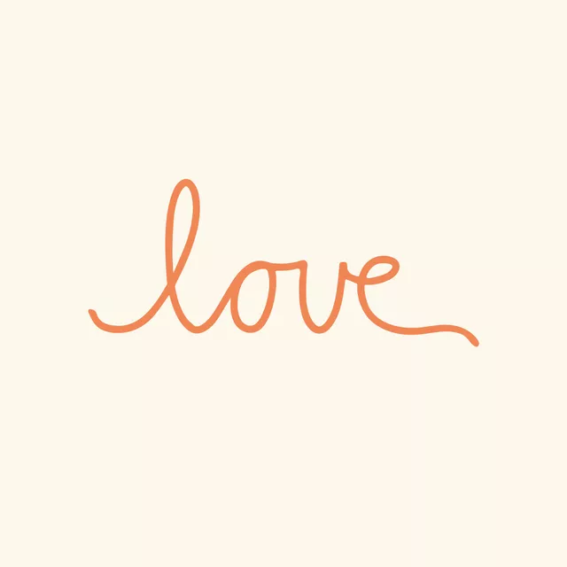 Kissen Love Wendekissen beige rot