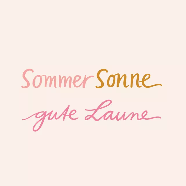 Kissen Sommer Sonne gute Laune typo