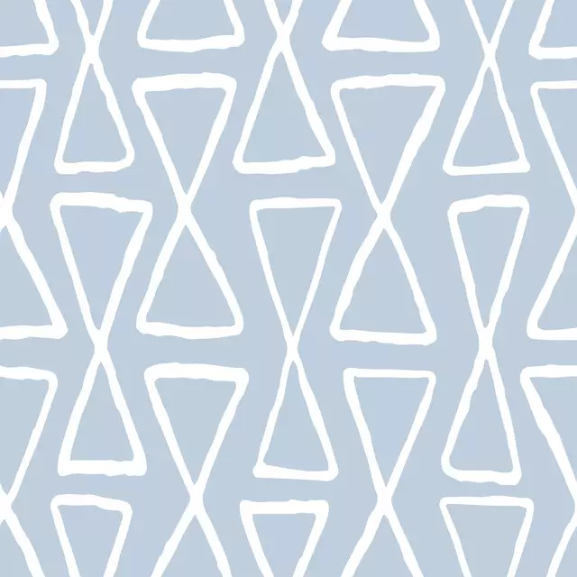 Kissen Hourglass White on Blue