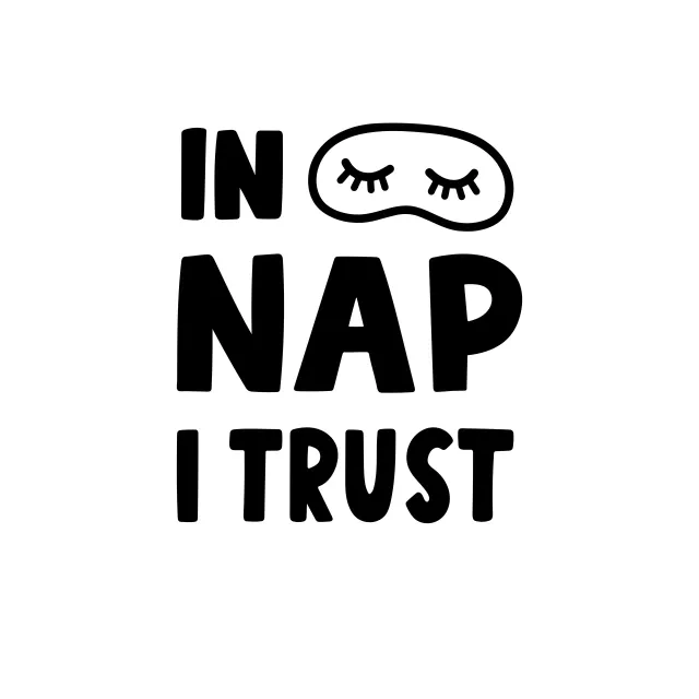 Kissen In Nap I Trust BlackandWhite