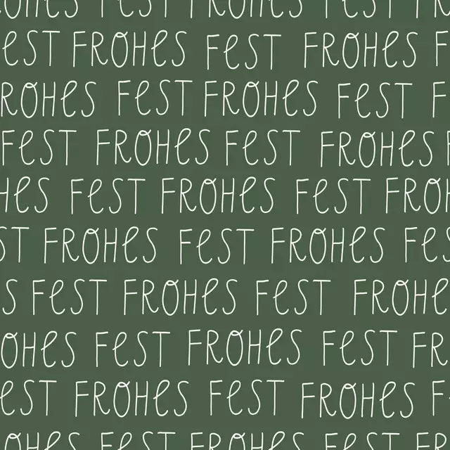 Bankauflage Frohes Fest dunkelgrün