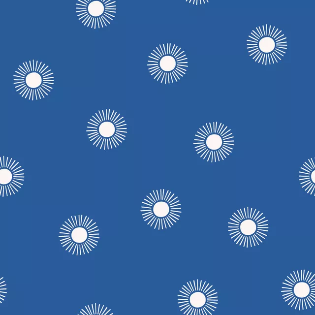 Kissen Sonne Muster Blau