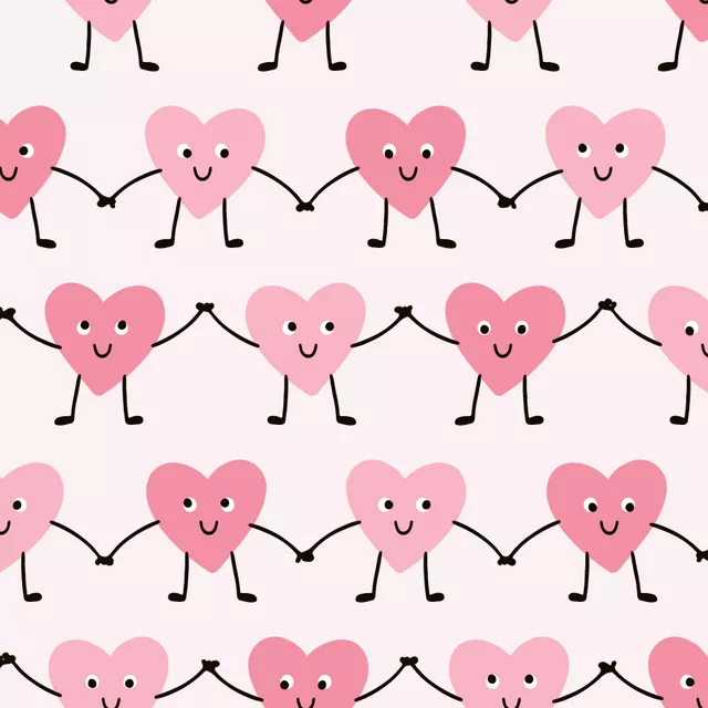Herzen Liebe Freundschaft pink