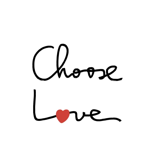 Kissen Choose Love Spruch Liebe Herz