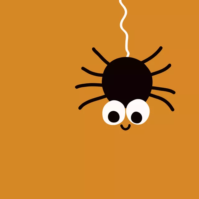 Tischset Spooky Spider pumpkin gelb
