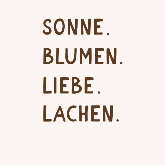 Kissen Sonne Blumen Liebe Braun