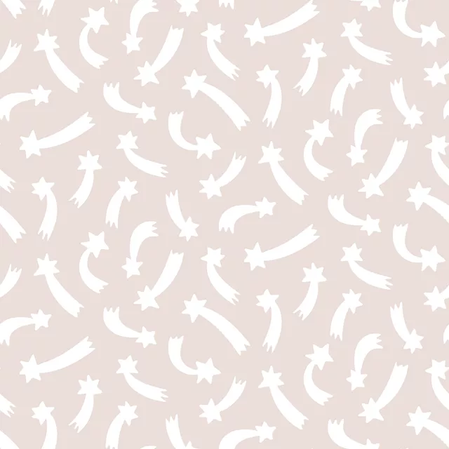 Sternschnuppen Weiß Beige