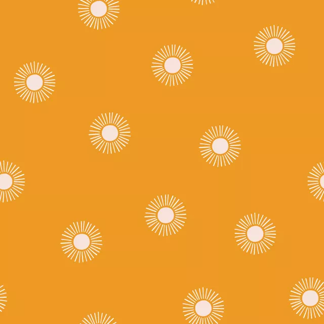 Kissen Sonne Muster Punkte beige gelb