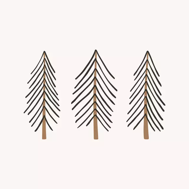 Bettwäsche Winter Forest charcoal beige