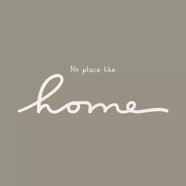 Kissen Home Spruch Beige Grün