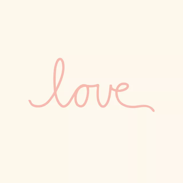 Kissen Love Wendekissen beige rosa