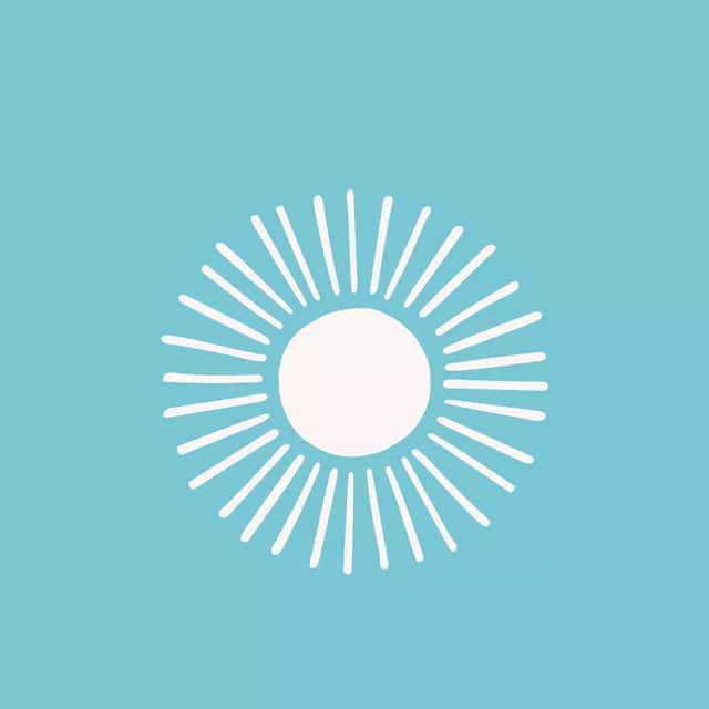 Kissen Sonne Wendekissen Türkis