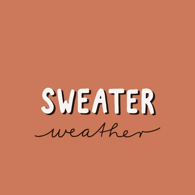 Sweater Weather Typo rostbraun