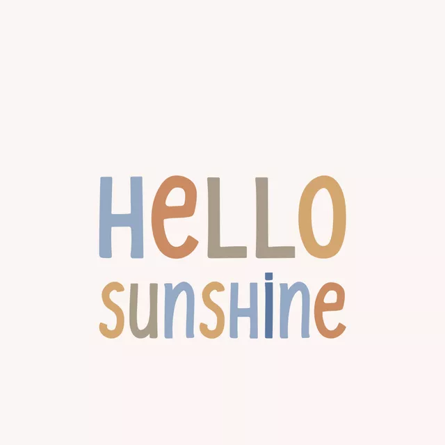 Kissen Hello Sunshine Lettering Boho
