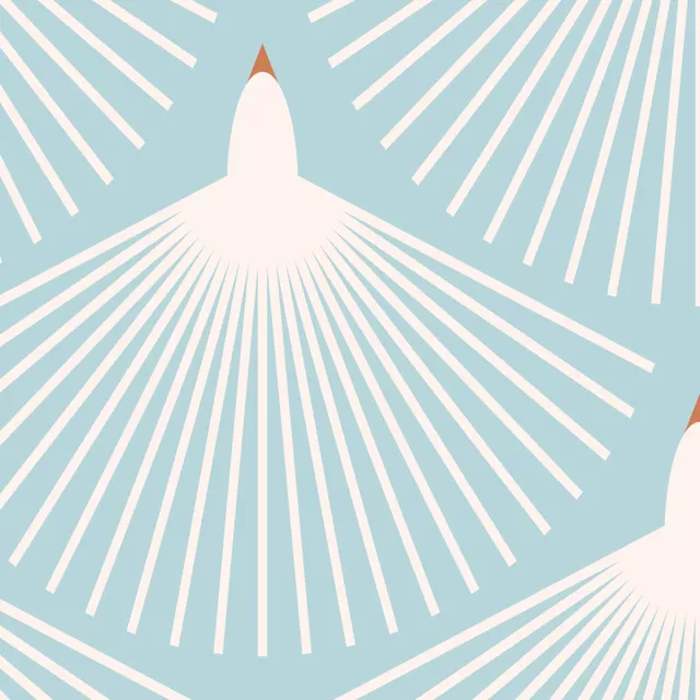 Bettwäsche Graphic Bird hellblau