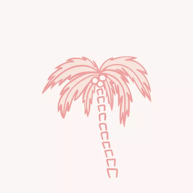 Palme koralle rosa Wendekissen