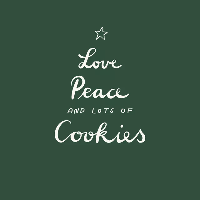 Love Peace Cookies grün