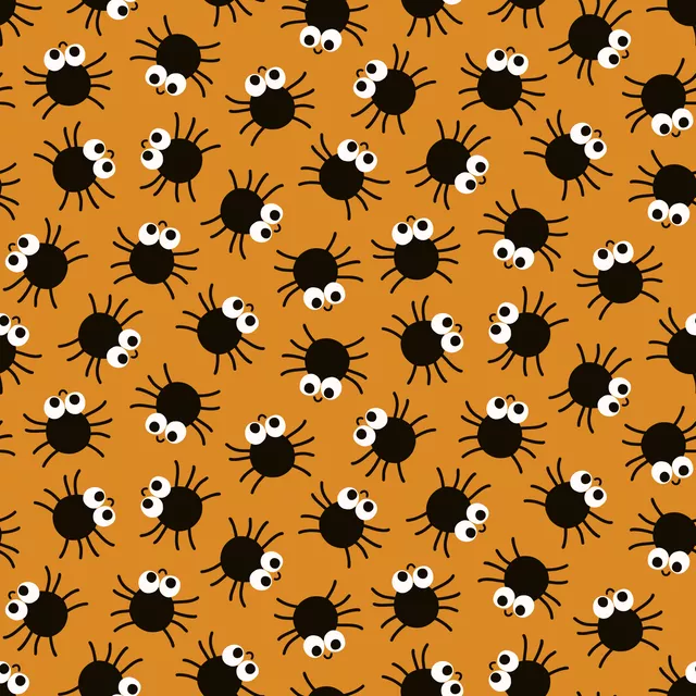 Bettwäsche Spooky Spiders gelb