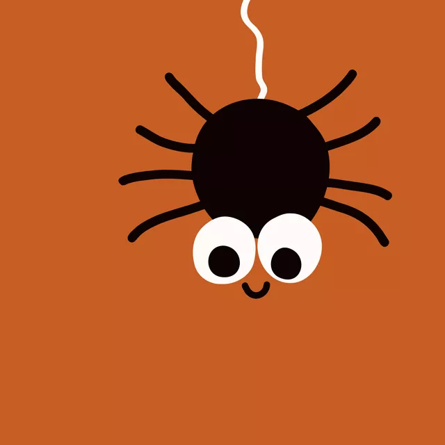 Tischläufer Spooky Spider rostbraun boho