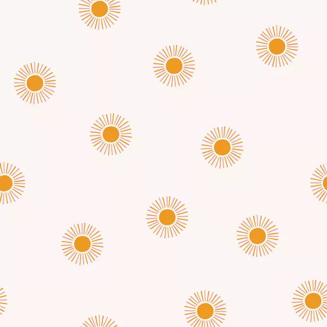 Kissen Sonne Muster Punkte gelb beige