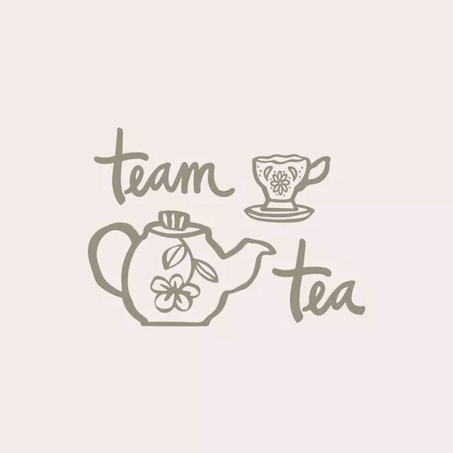 Kissen Team Tea Tee Geschirr