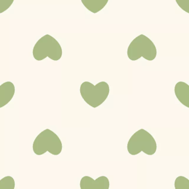Tischdecke Herzen Muster beige grün