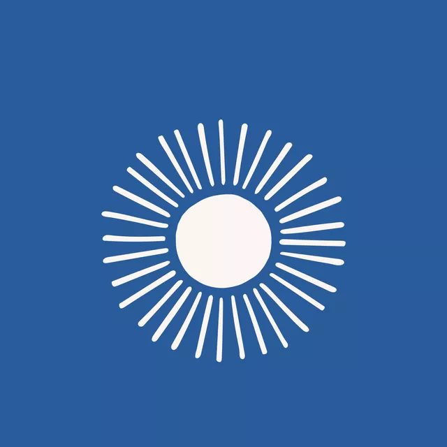 Kissen Sonne Wendekissen Blau