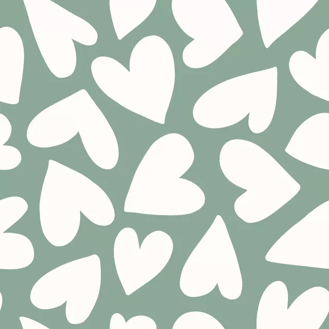 Kissen Hearts sage green